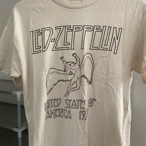 Brandy Melville Led Zeppelin White Tee